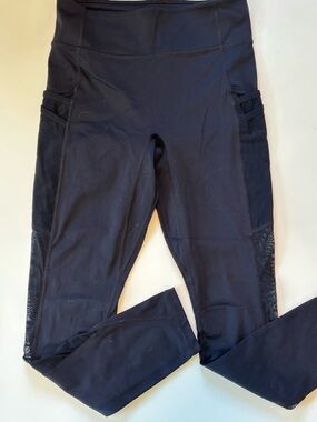 Bundle 2 for $30! Fabletics Black High-Waist Leggings with Side Mesh XS